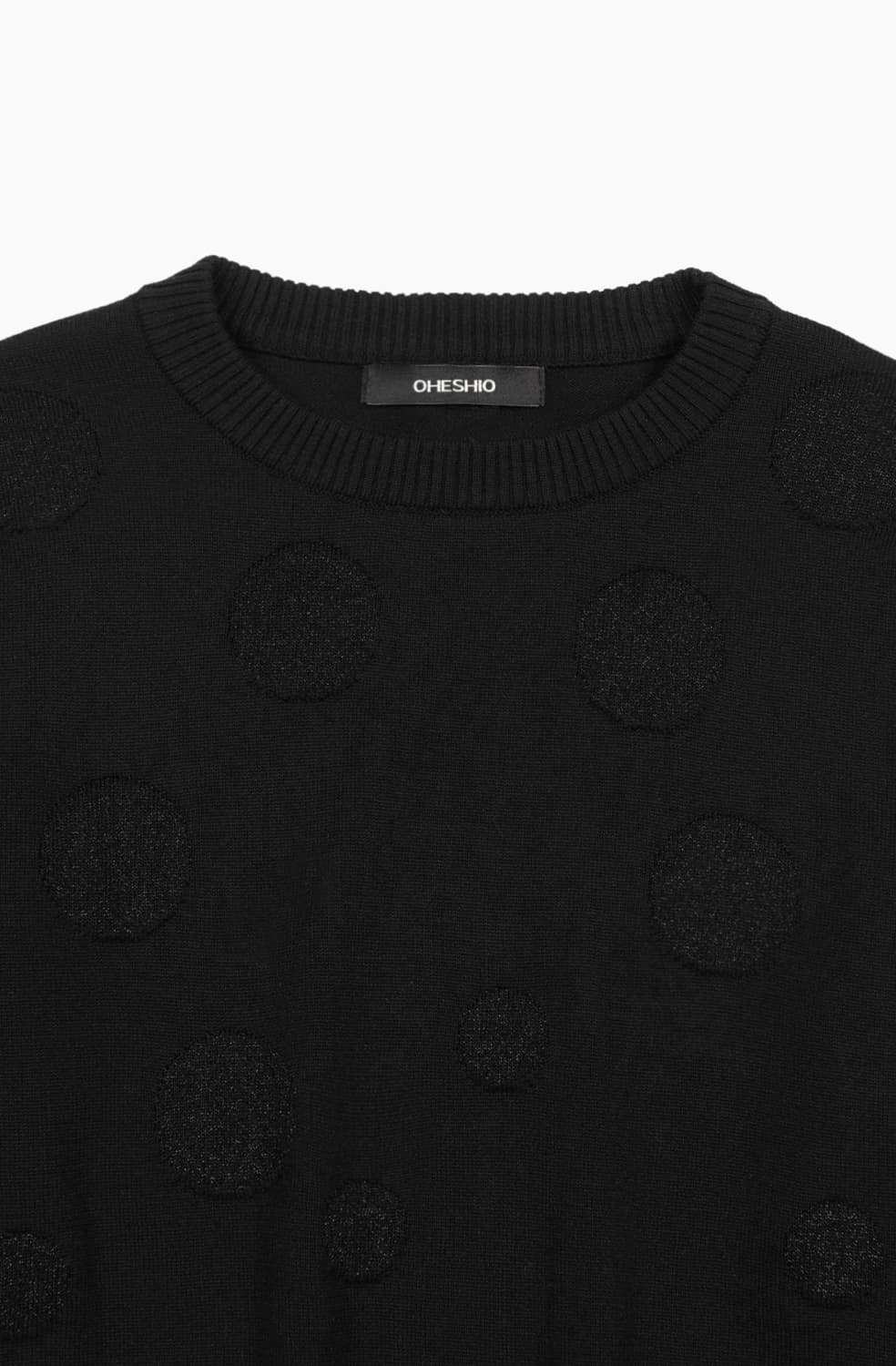 오헤시오 DOT GLITTER KNIT, BLACK 상품이미지3