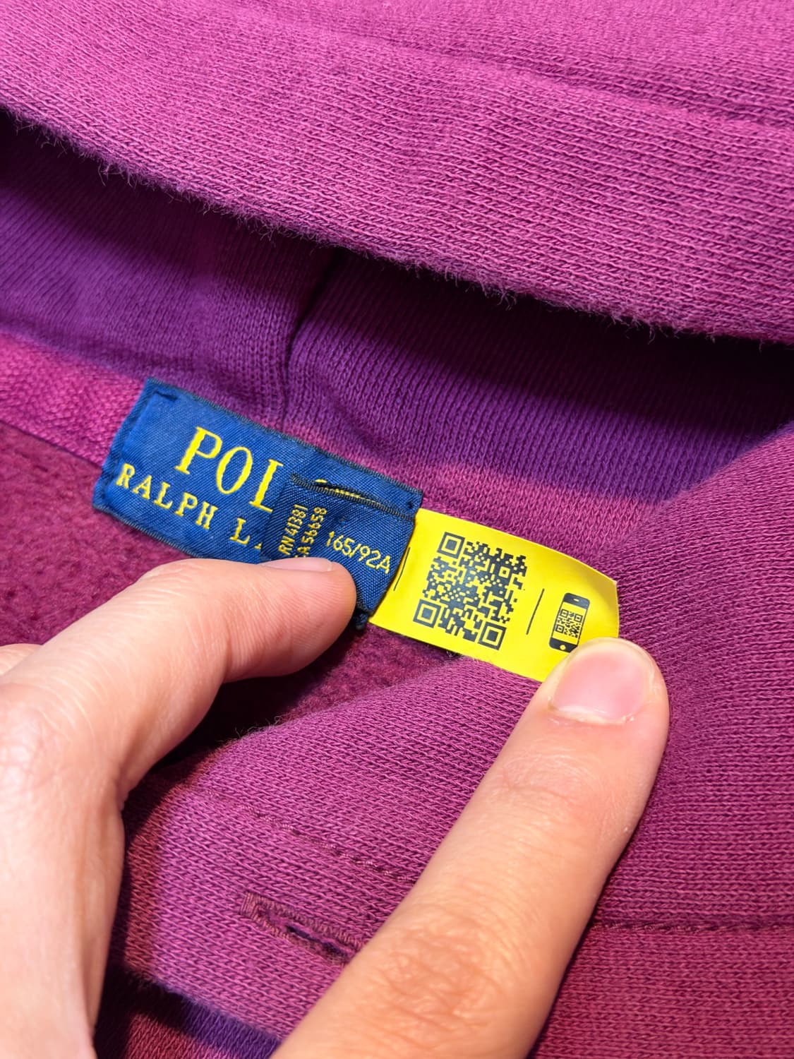 폴로 랄프로렌 빅포니 센터로고 후드티 버건디 와인 상품이미지4