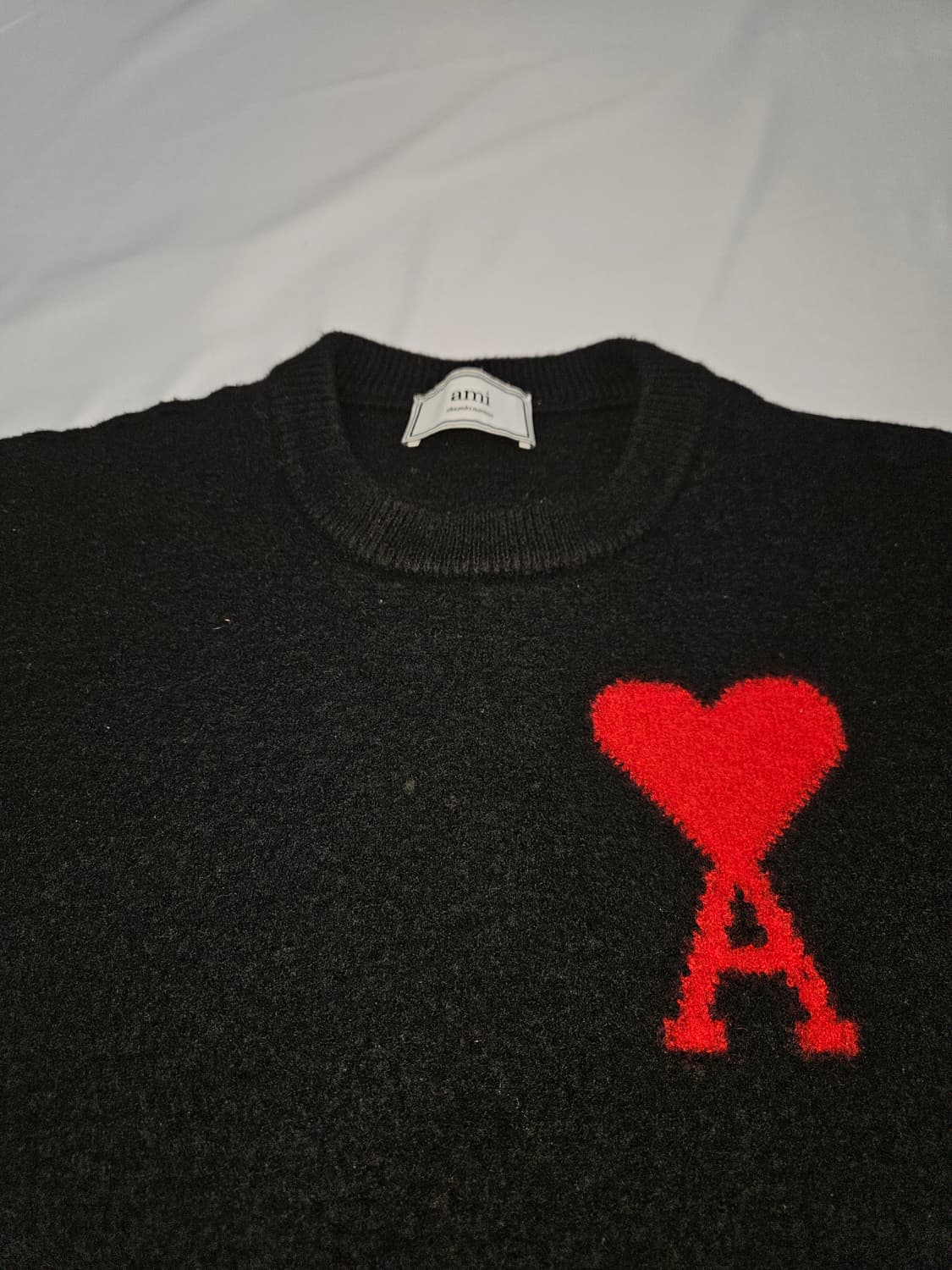 AMI 아미 빅하트 로고 크루넥 긴팔 니트 스웨터 L 상품이미지2