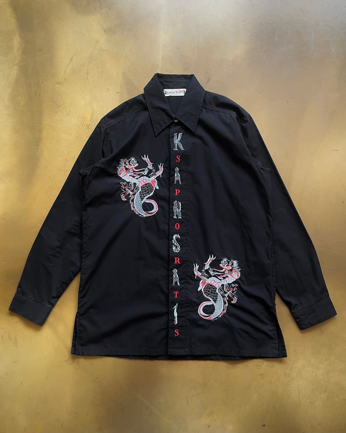 1990s KANSAI SPORTS Old Embroidery Shirt 상품이미지4