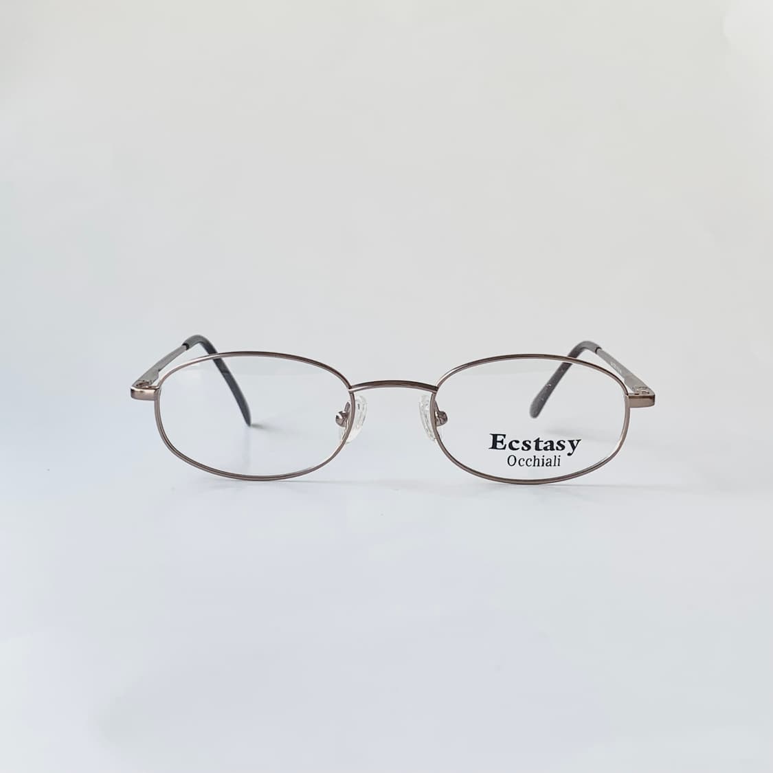 2546 데드스탁 소형 미니멀 슬림 오벌 라이트브라운 메탈 프레임 빈티지 상품이미지1