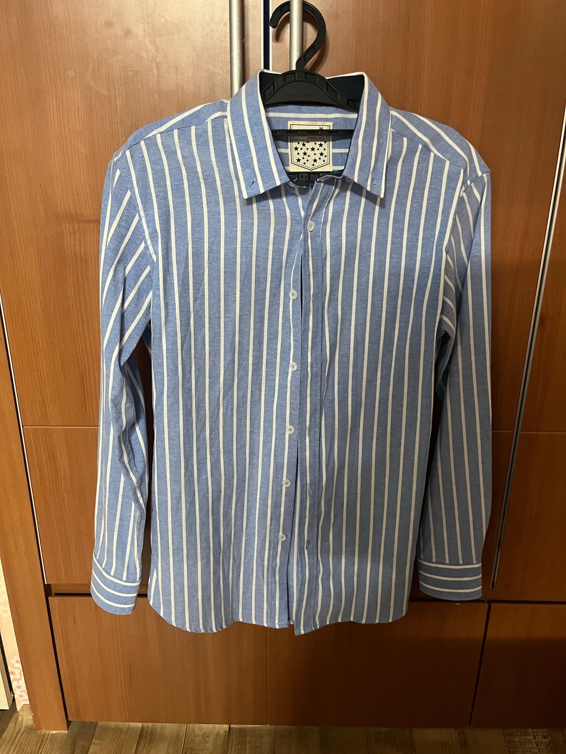 마크스탠퍼 옥스포드 스트라이프 블루셔츠 상품이미지1