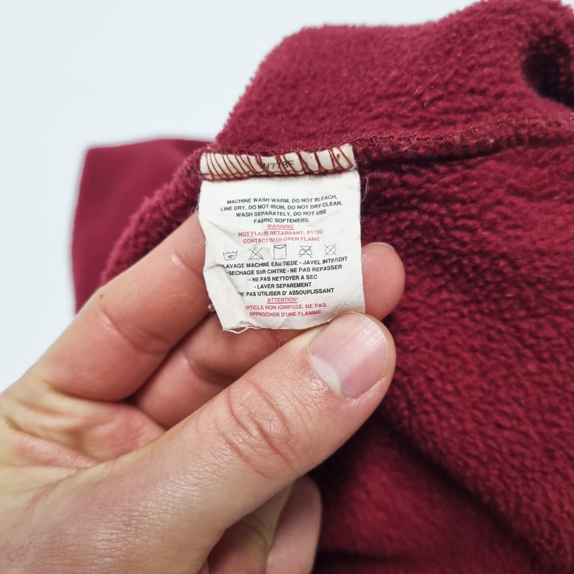 90s 파타고니아 신칠라 후리스 버건디 - XS 상품이미지9