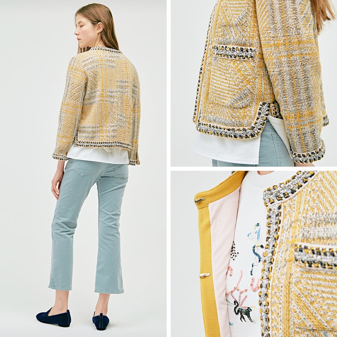 마인 MINE 펄 비즈 트위드 자켓 상품이미지2