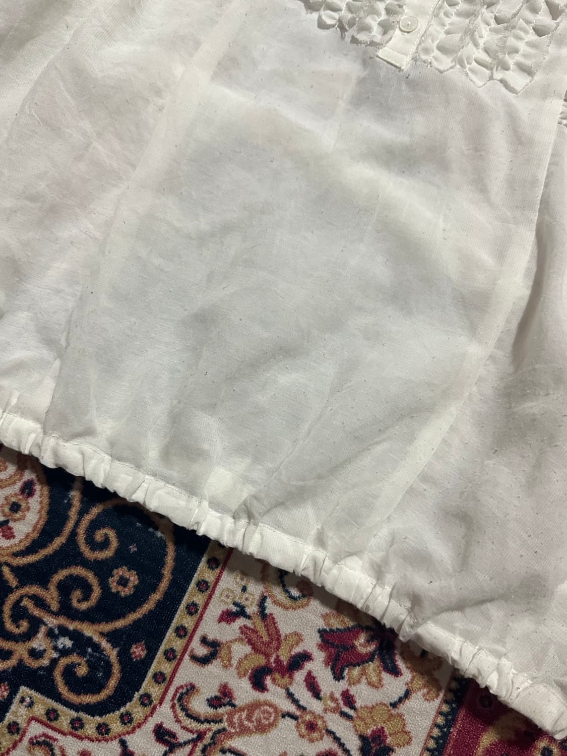 홍콩 반팔 시스루 블라우스 상품이미지2