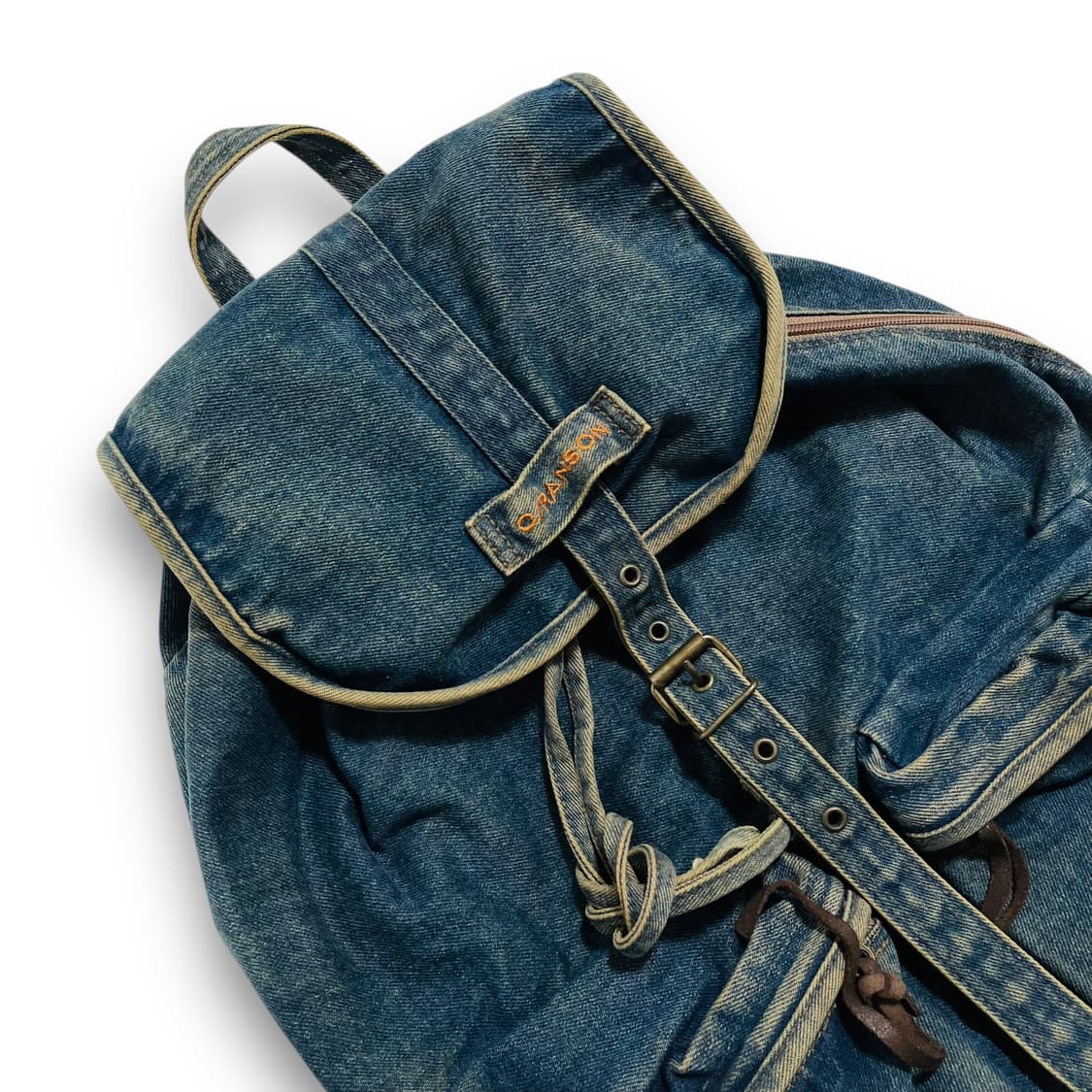 O/RANSON denim washed vintage backpack 상품이미지2