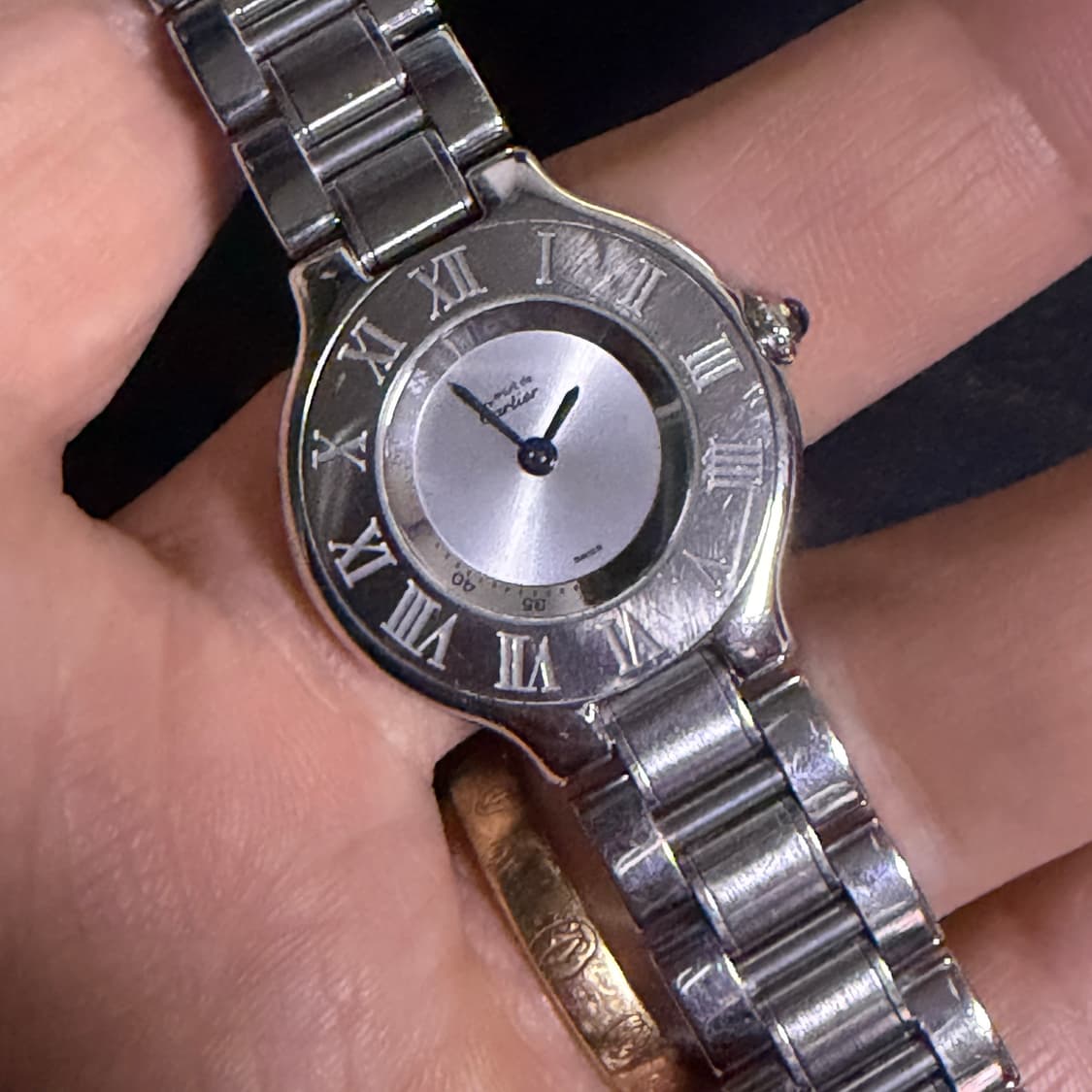 까르띠에 여성 실버 21C 쿼츠 스틸 시계 29mm 상품이미지4