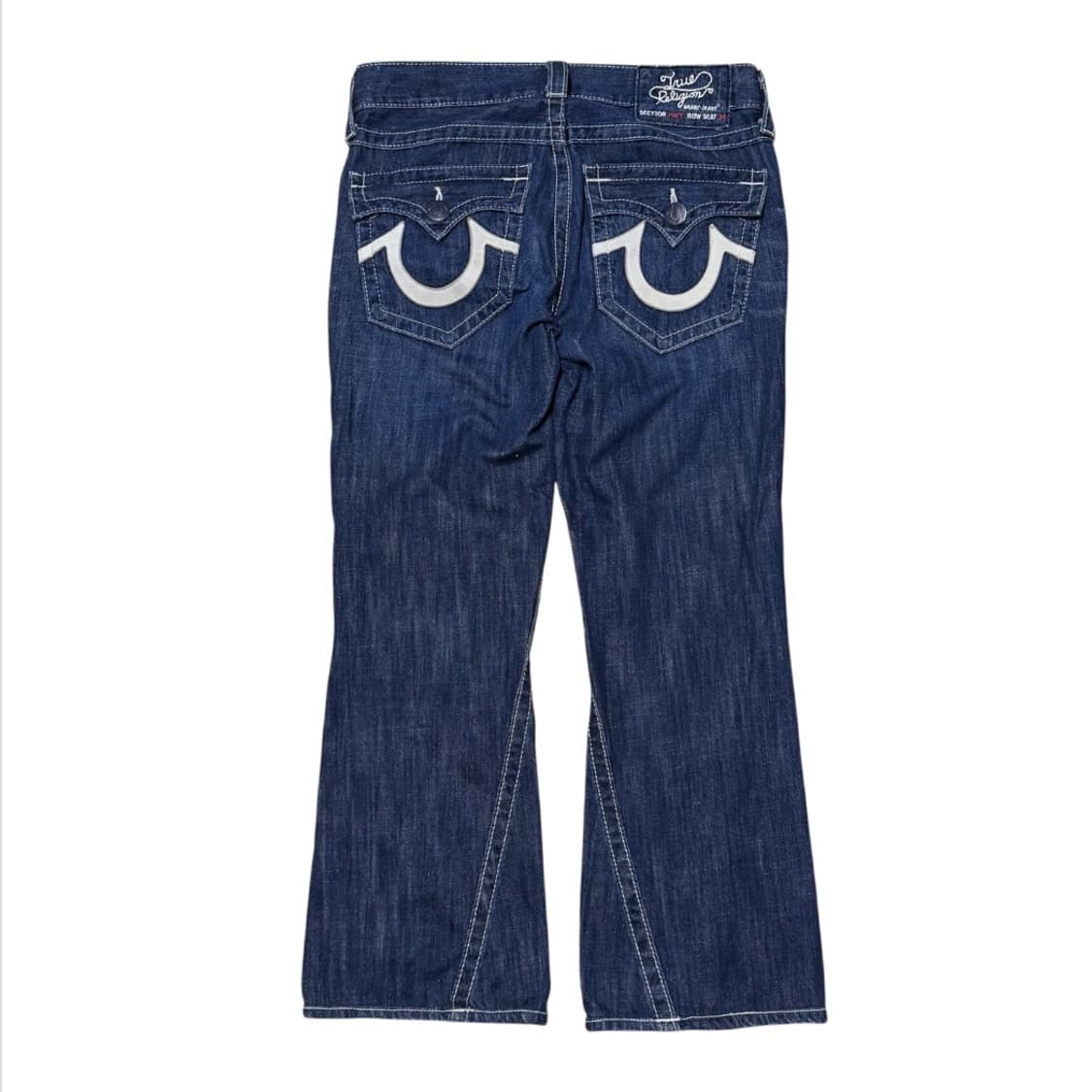 트루릴리전 조이 가죽 빅로고 플레어 부츠컷 데님팬츠 상품이미지5