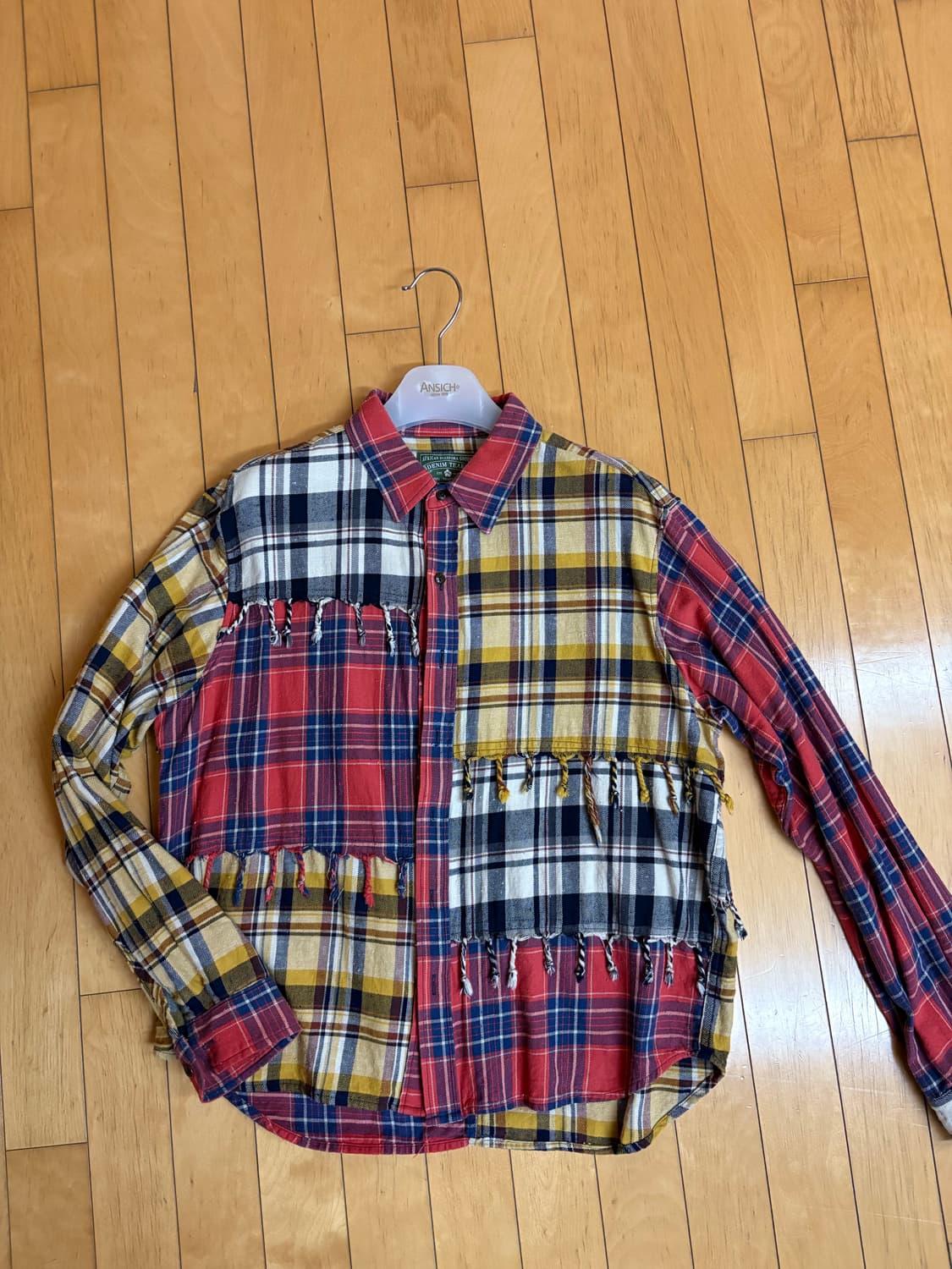 데님티어스 플란넬 패치워크 셔츠 상품이미지1