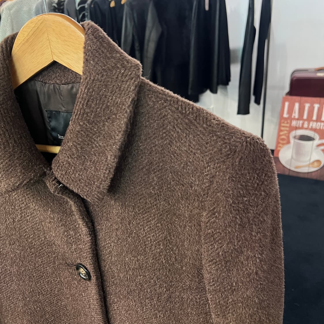 [55] 아이잗바바 알파카&모헤어 롱코트 브라운  상품이미지3