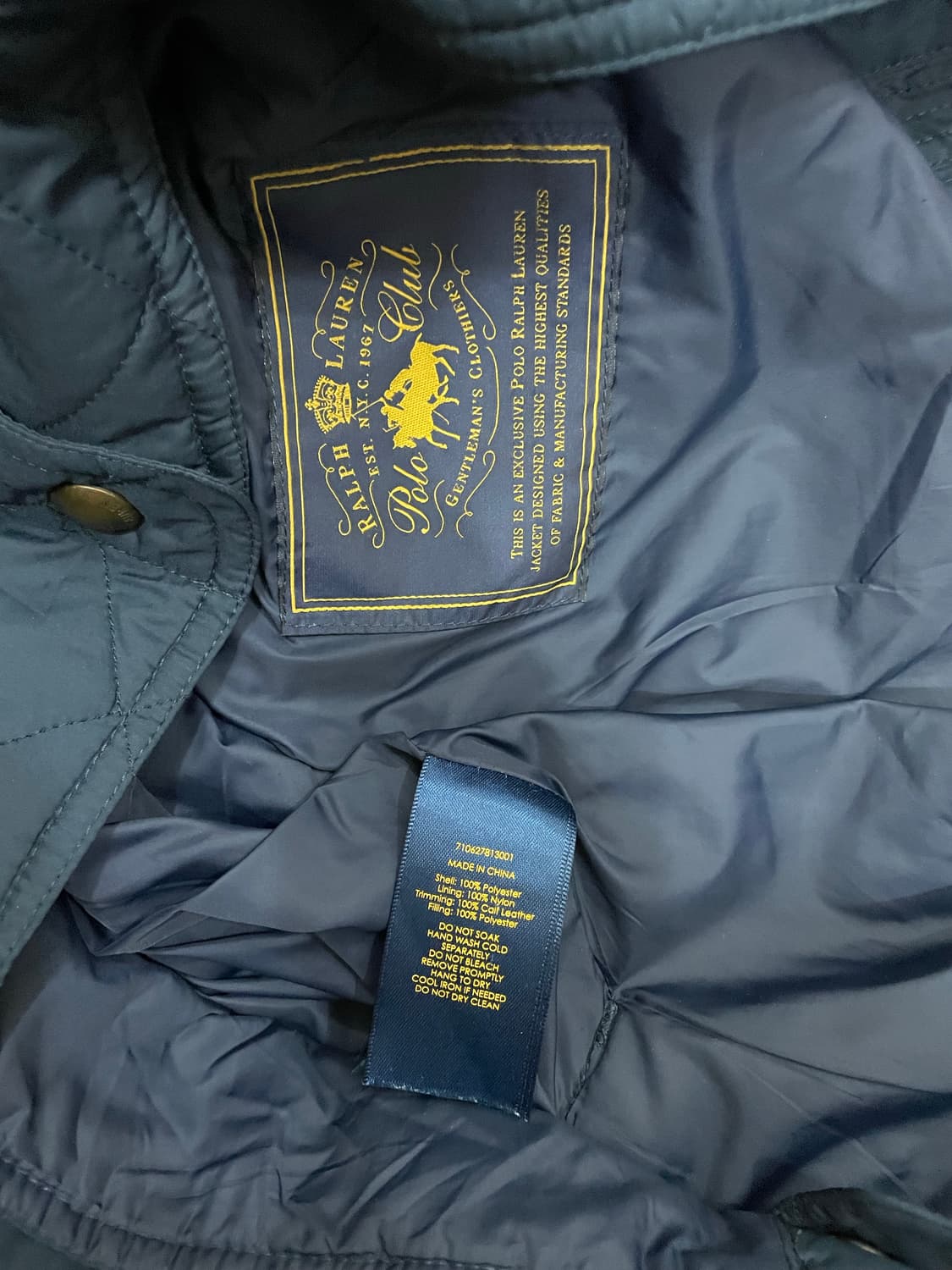 폴로 랄프로렌 넥버클 퀼팅 자켓 네이비 상품이미지8