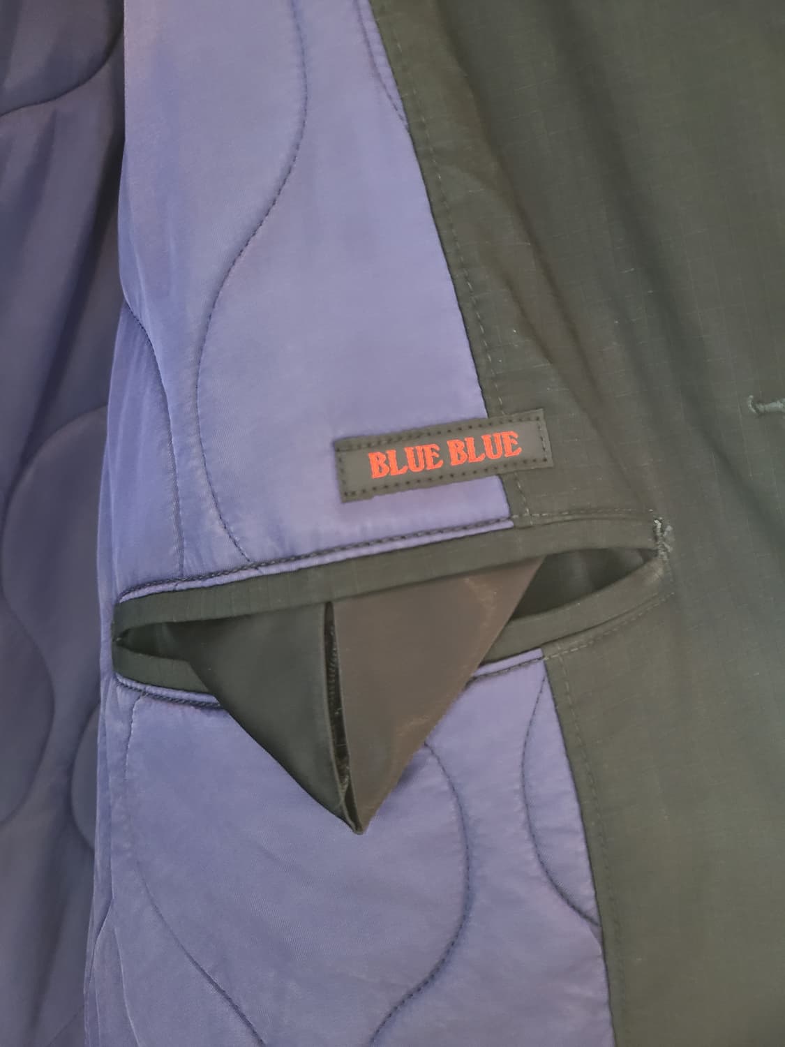 BLUE Blue 남성 퀼팅 코트 싸이즈 100 상품이미지5