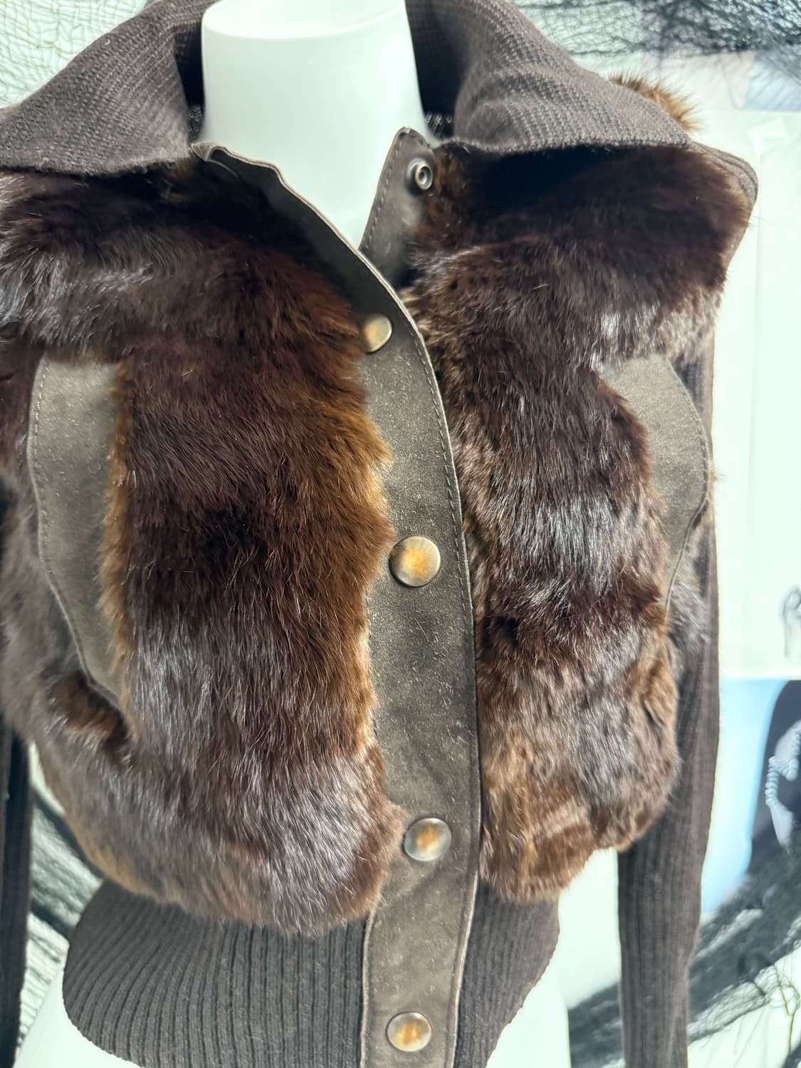 00s fur knit jacket 상품이미지2