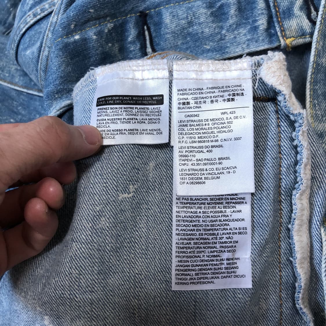 (M) 리바이스 Levi's 72334 연청 블리치드 디테일 데님 자켓 상품이미지6