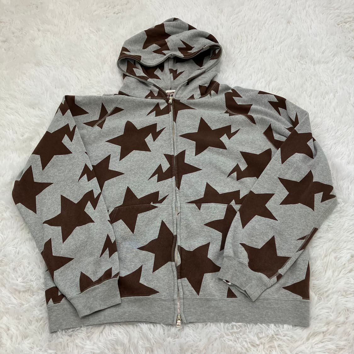 베이프 그레이 브라운 스타 후드 y2k 스트릿 갸루 펑키 일본빈티 상품이미지1