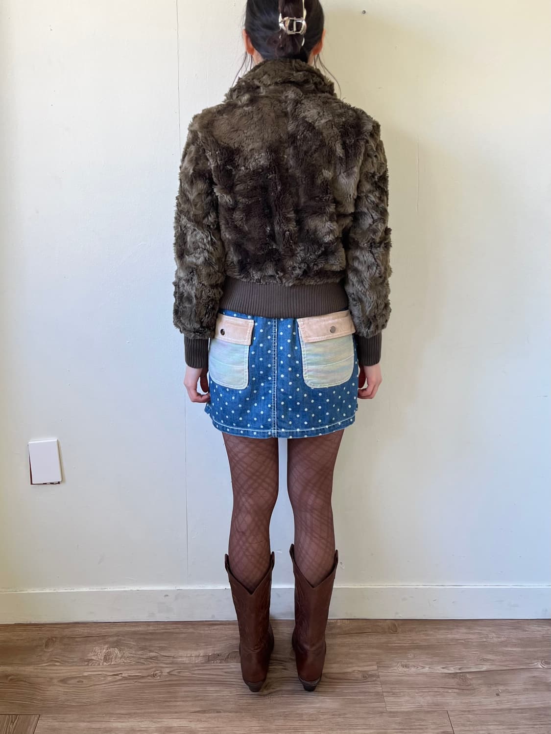 COMME CA ISM 올리브 퍼 자켓 상품이미지10