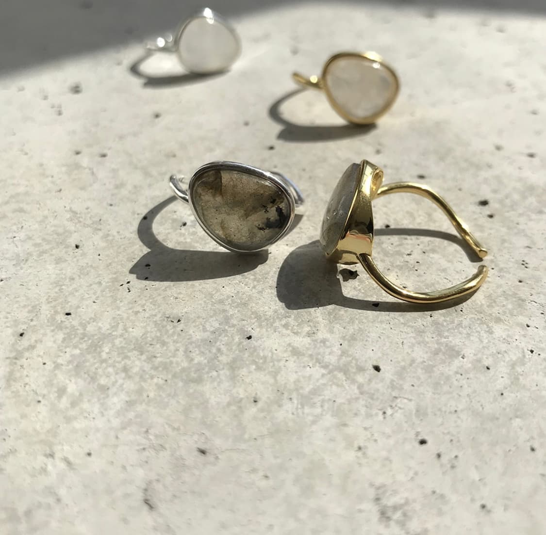 실버925 천연석 반지/ 문스톤레브라토라이트 상품이미지2