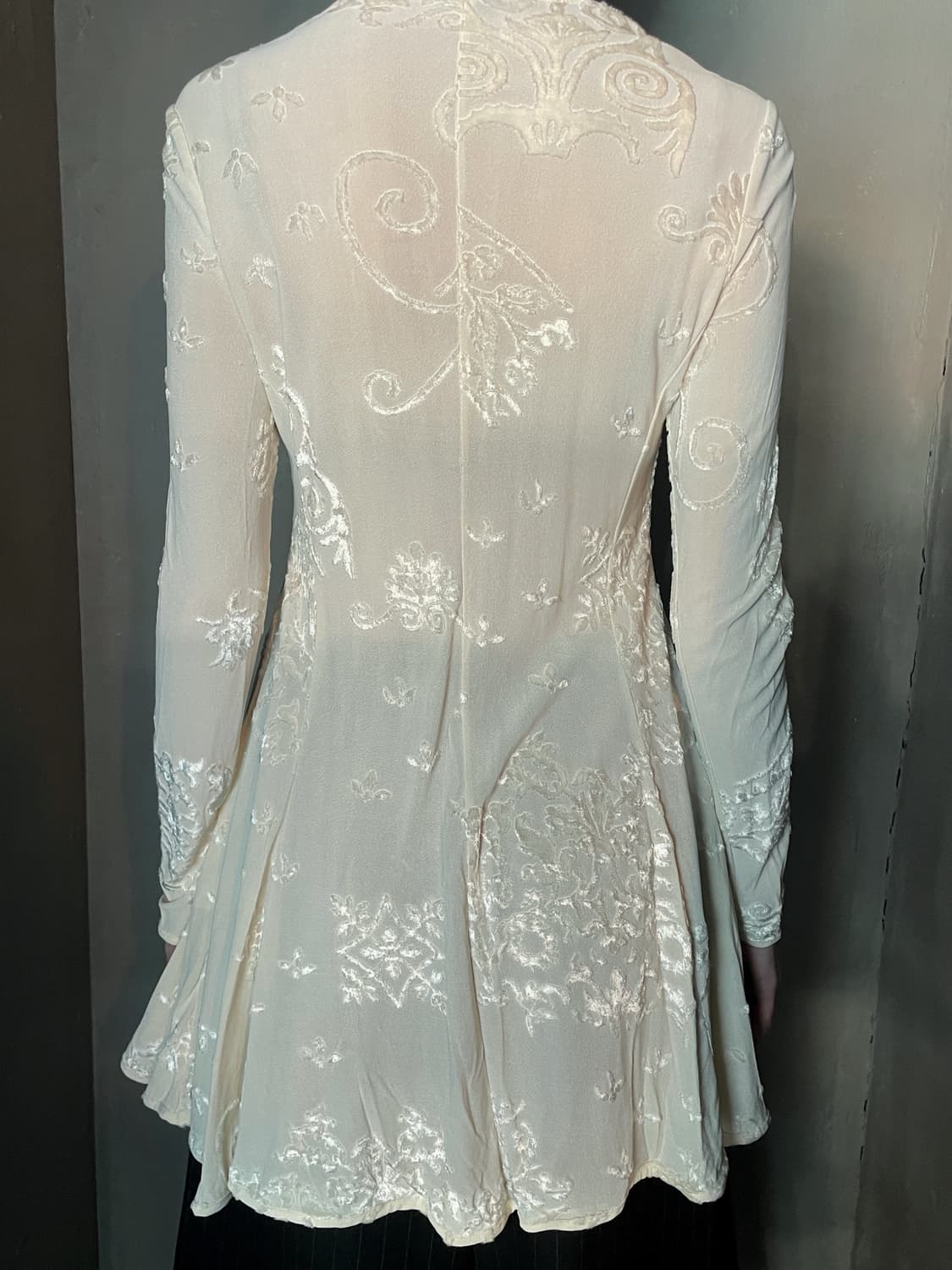 90s 조르지오 아르마니 벨벳 시어 탑 상품이미지3