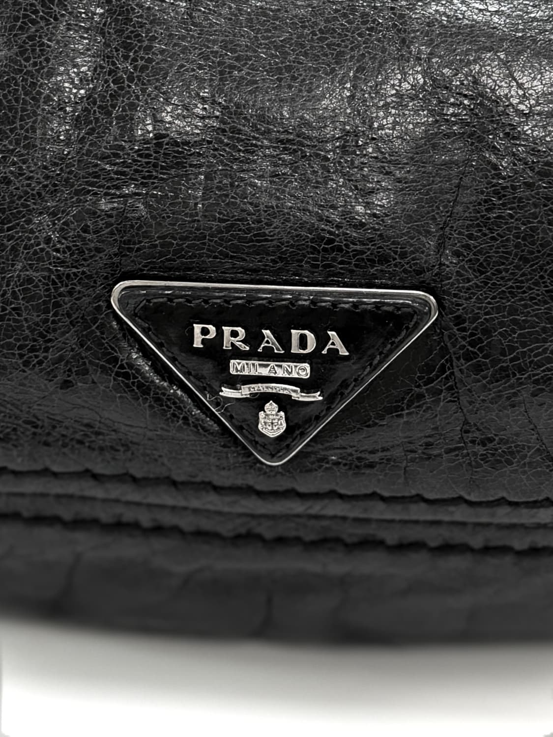 프라다 빈티지 레더 체인 숄더백 상품이미지4