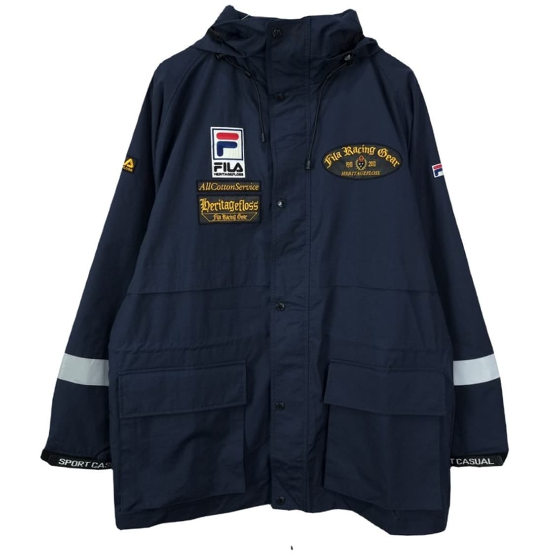 [휠라 X 헤리티지플로스] (새상품) 오버핏 바람막이 자켓 M19702 상품이미지2