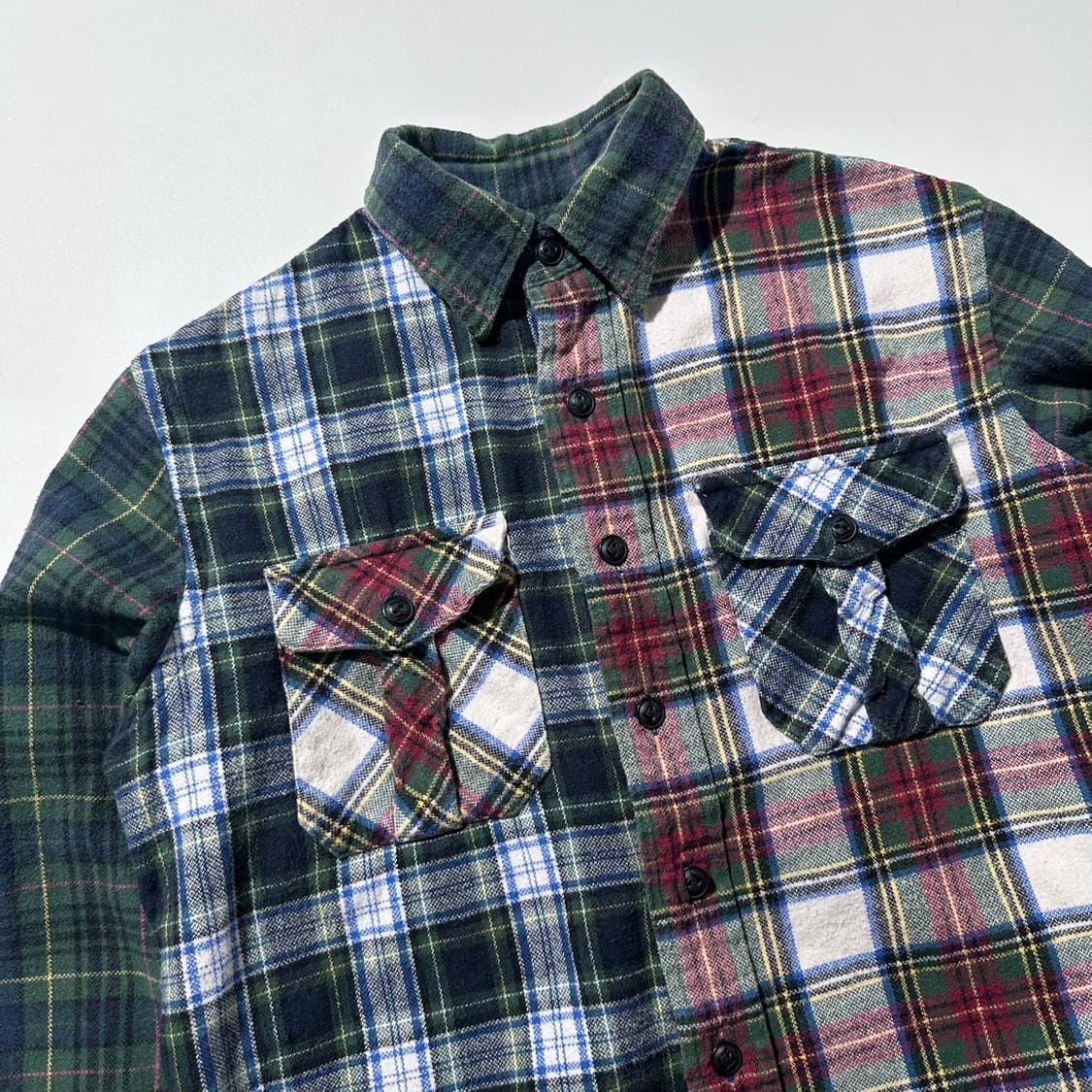 폴로 랄프로렌 체크 패치워크 프린지 셔츠 (신형QR) 상품이미지3