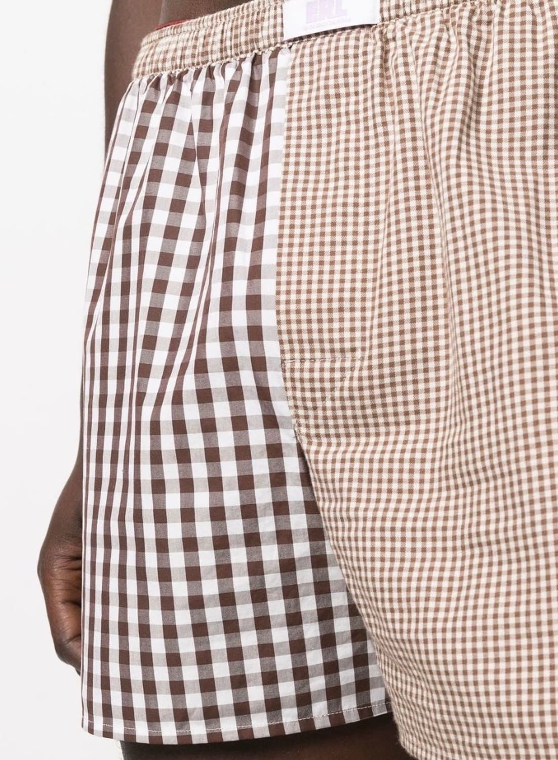 [M]이알엘 ERL 체크 복서 쇼츠/브라운 상품이미지4