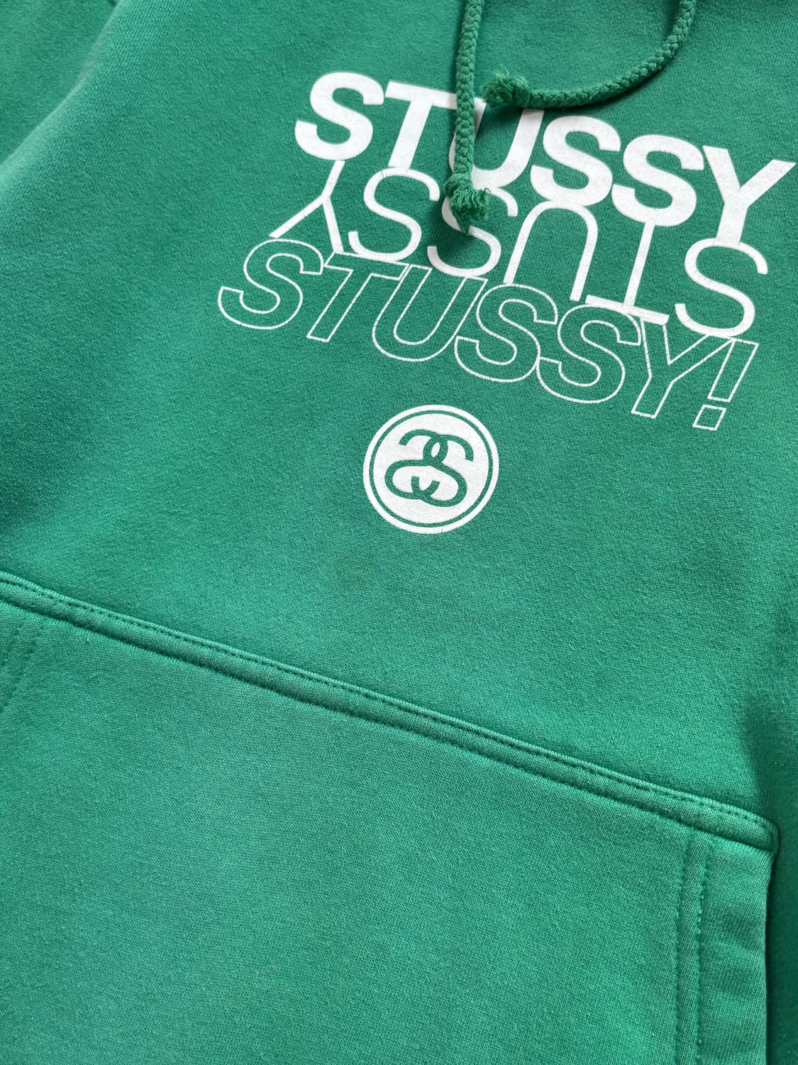 Stussy 스투시 그린컬러 로고 후드티 상품이미지7
