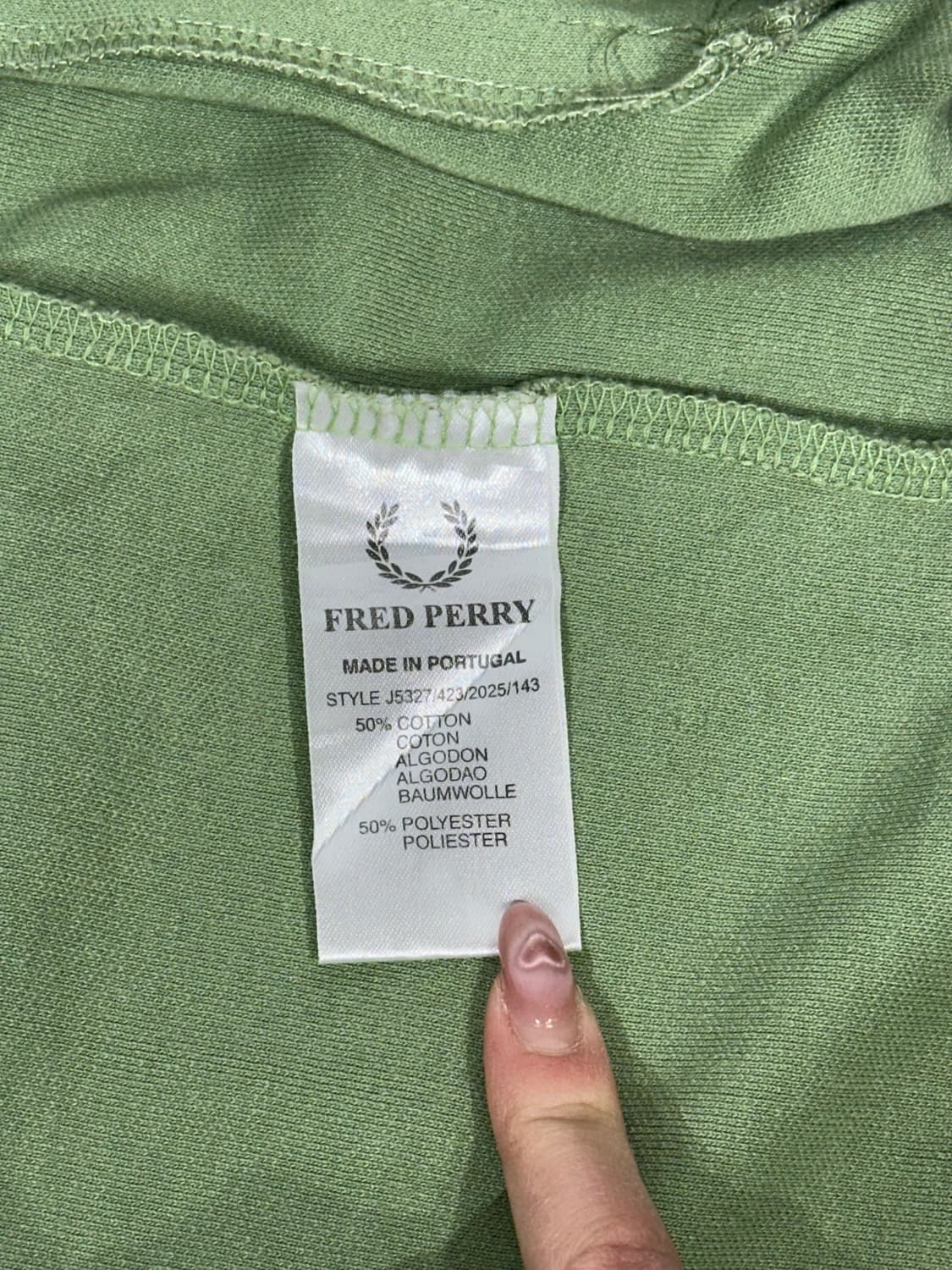프레드페리 사이드 라인 말차 녹차 그린 오버핏 트랙탑 져지 S 상품이미지8