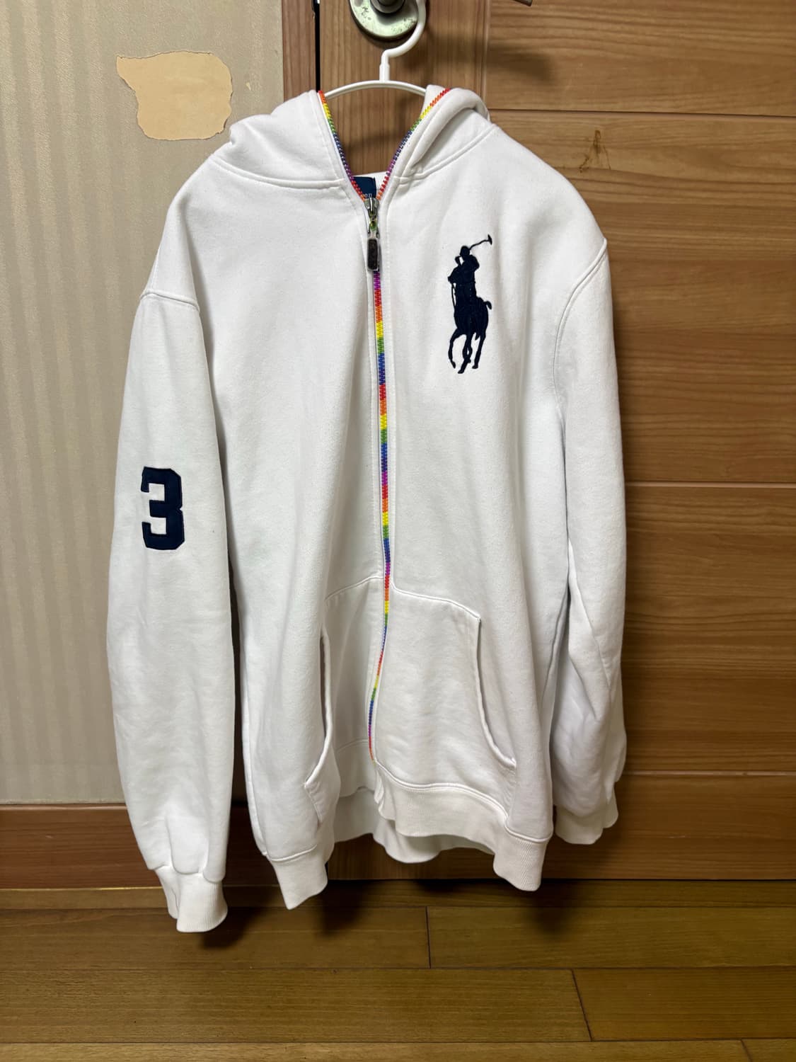 폴로 빅포니 후드집업 화이트  상품이미지2