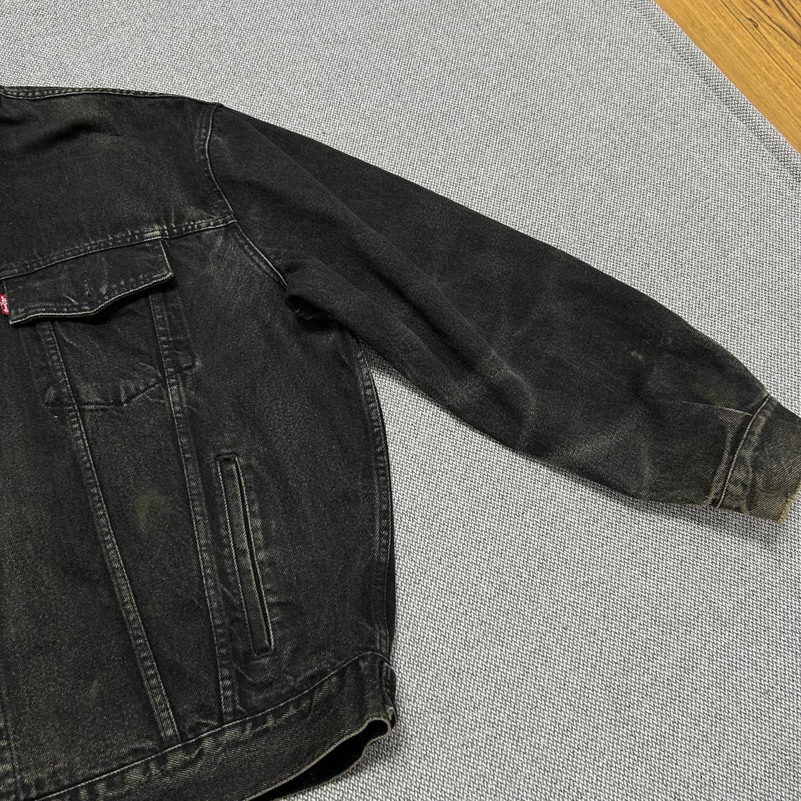 리바이스 90s 70748 빈티지 워시드 흑청자켓(105) 상품이미지7