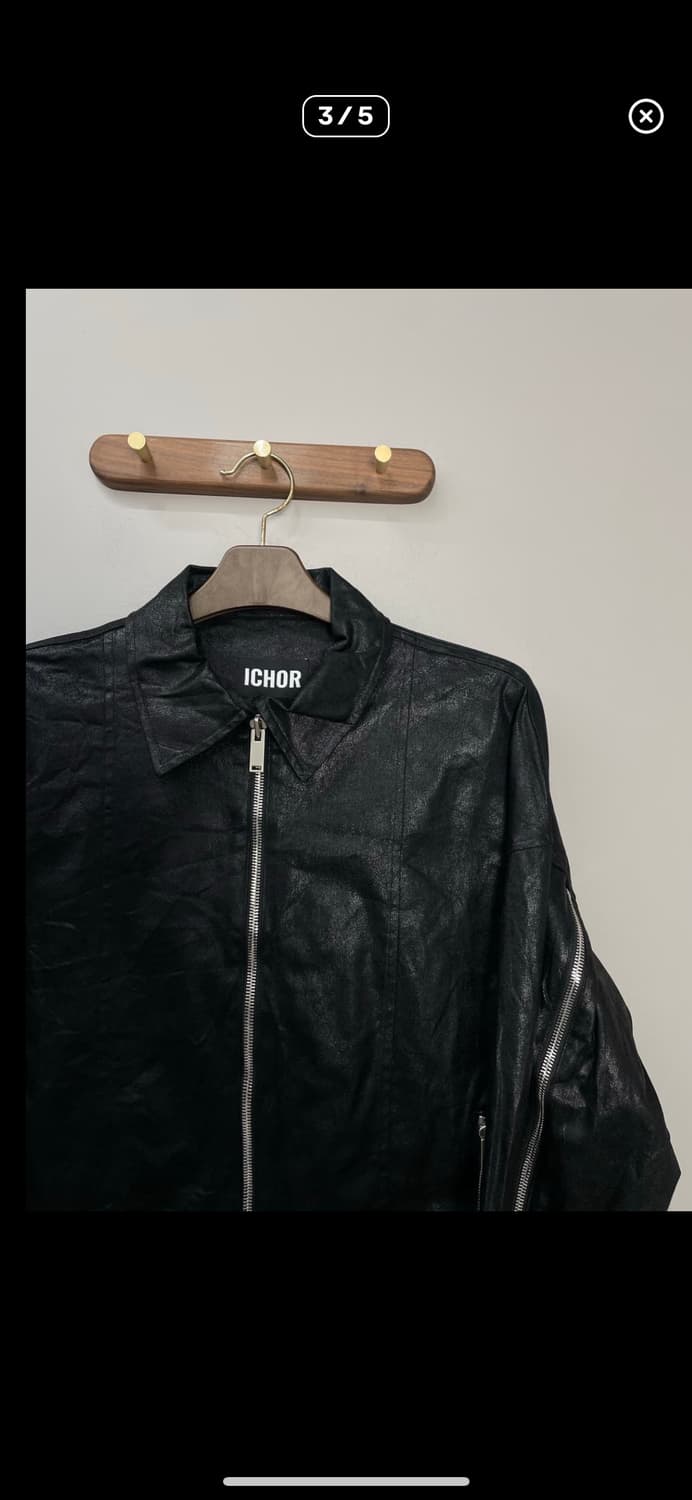 빈티지 블랙 가죽 자켓 A2829 상품이미지3