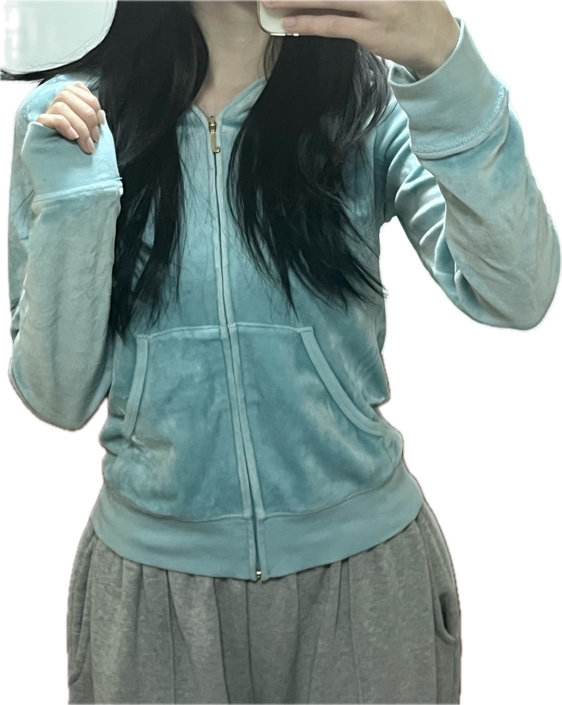 쥬시꾸뛰르 민트 후드집업 🩵 상품이미지1