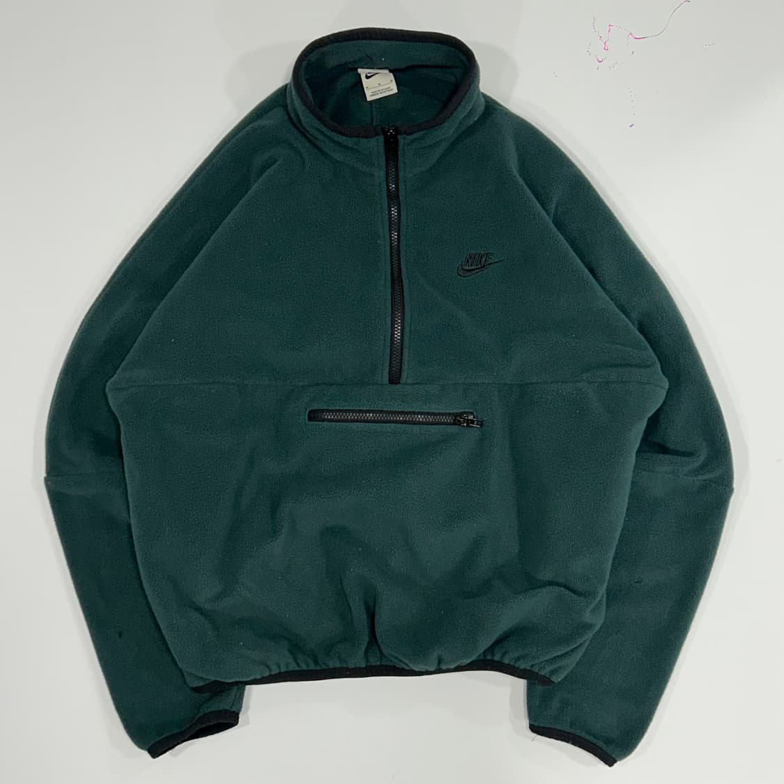 Nike 나이키 블랙 로고 딥그린 반집업 후리스 상품이미지3