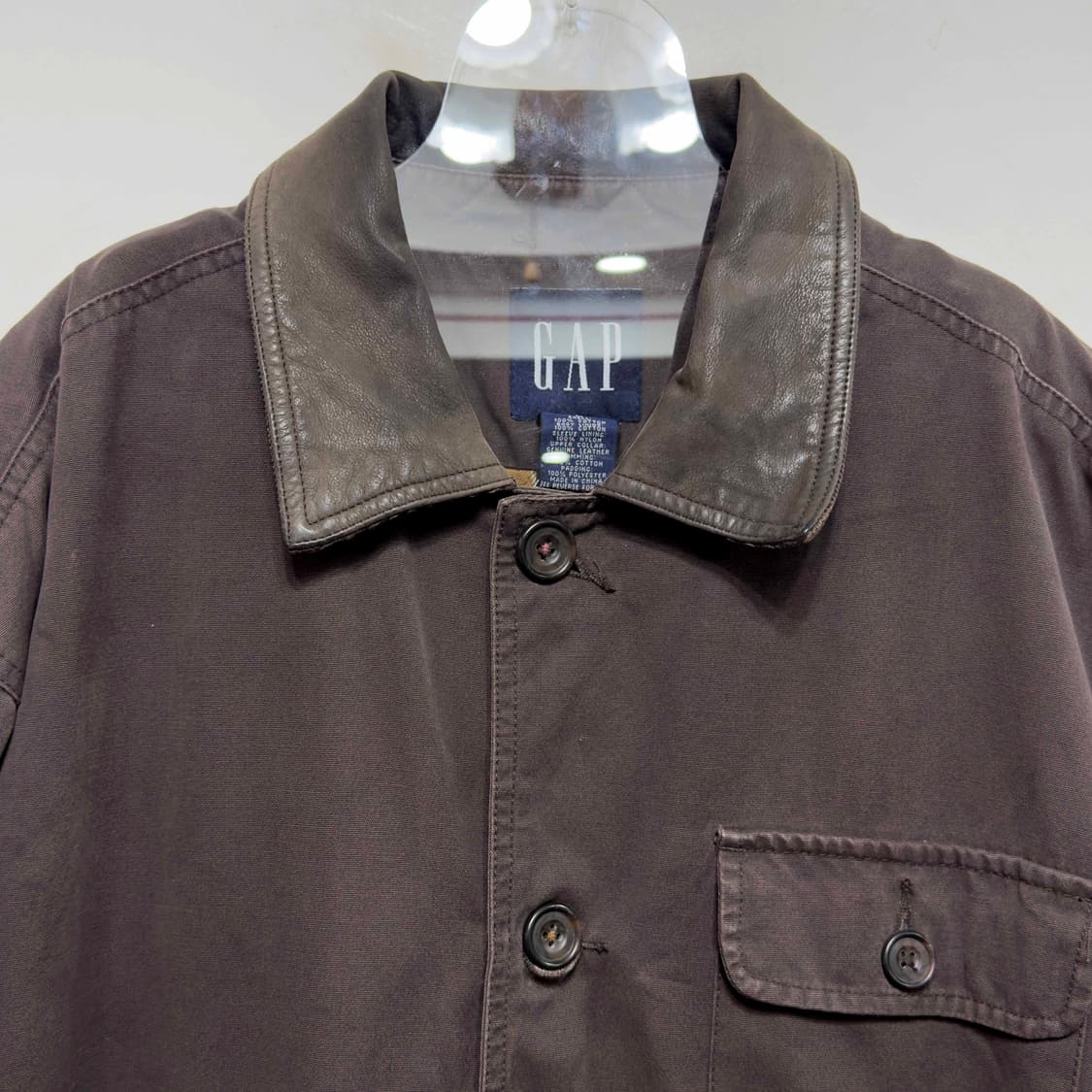 올드갭 레더 카라넥 헌팅 자켓 상품이미지2