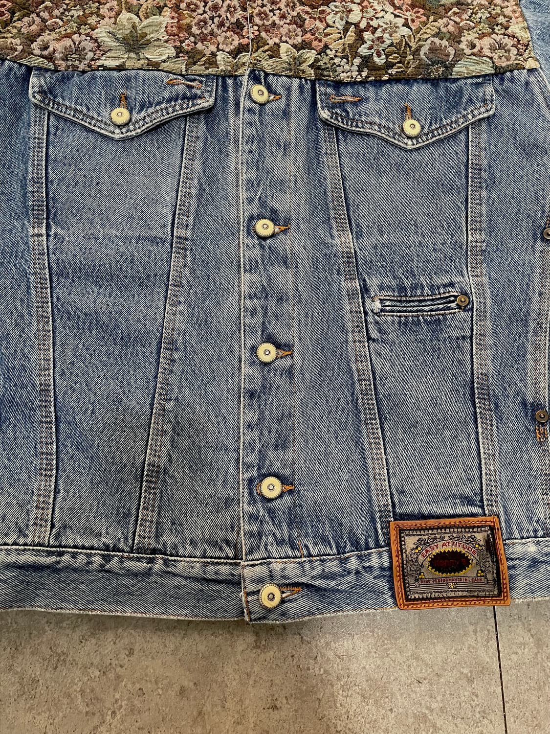 빈티지 플라워 엔틱 웨스턴 데님자켓 상품이미지4