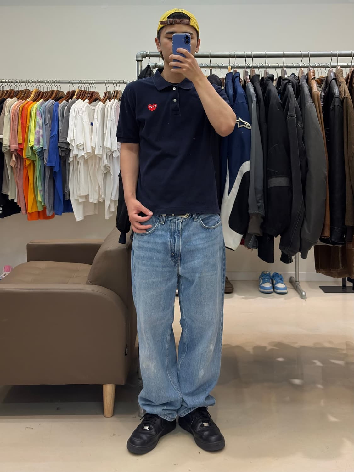 꼼데가르송 플레이 레드 하트 카라티 상품이미지8