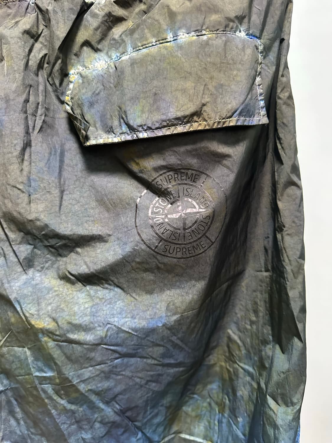 스톤아일랜드X슈프림 20FW 다크틸 카고팬츠 XL (새상품급)매장판 상품이미지6