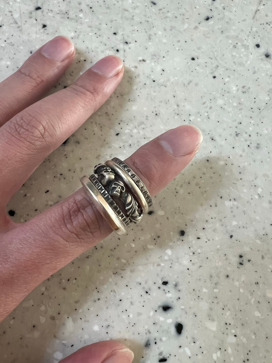 Werkstatt muenchen 반지  5ring combi skull 상품이미지2