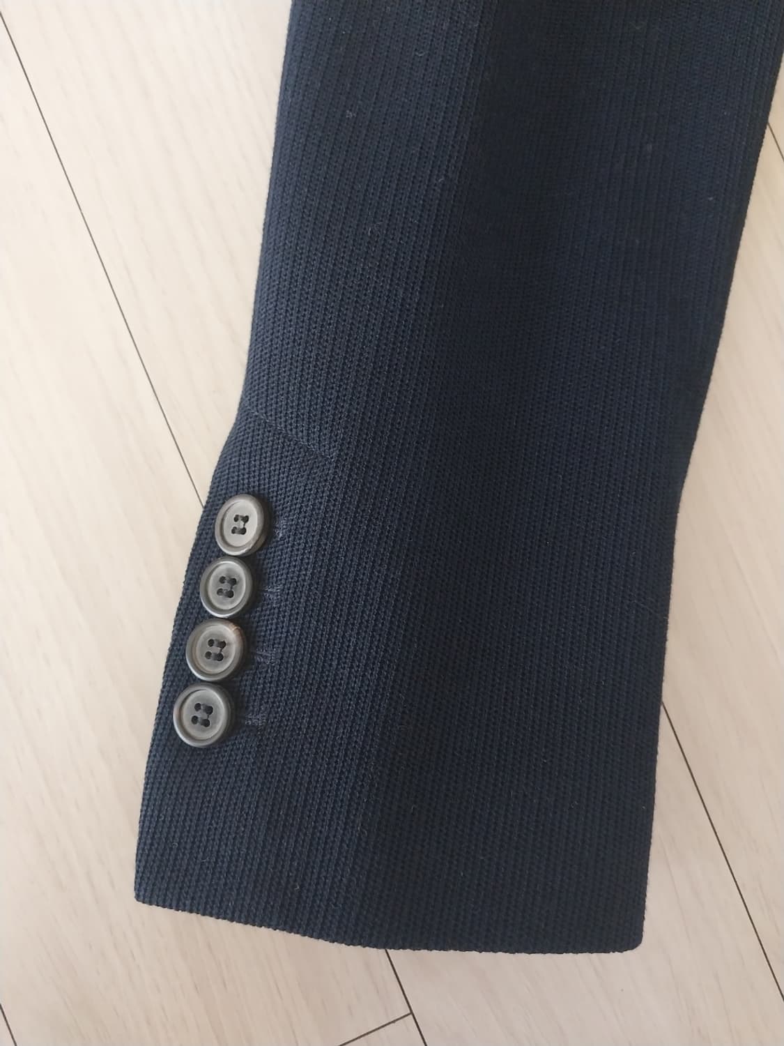 랑방 니트 절개 블레이저 자켓 네이비 상품이미지7