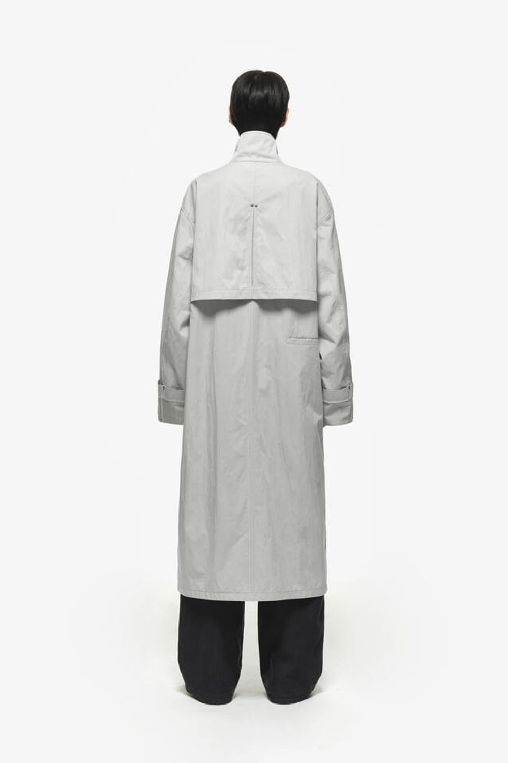 Layered nylon trench coat_Light Beige 상품이미지5