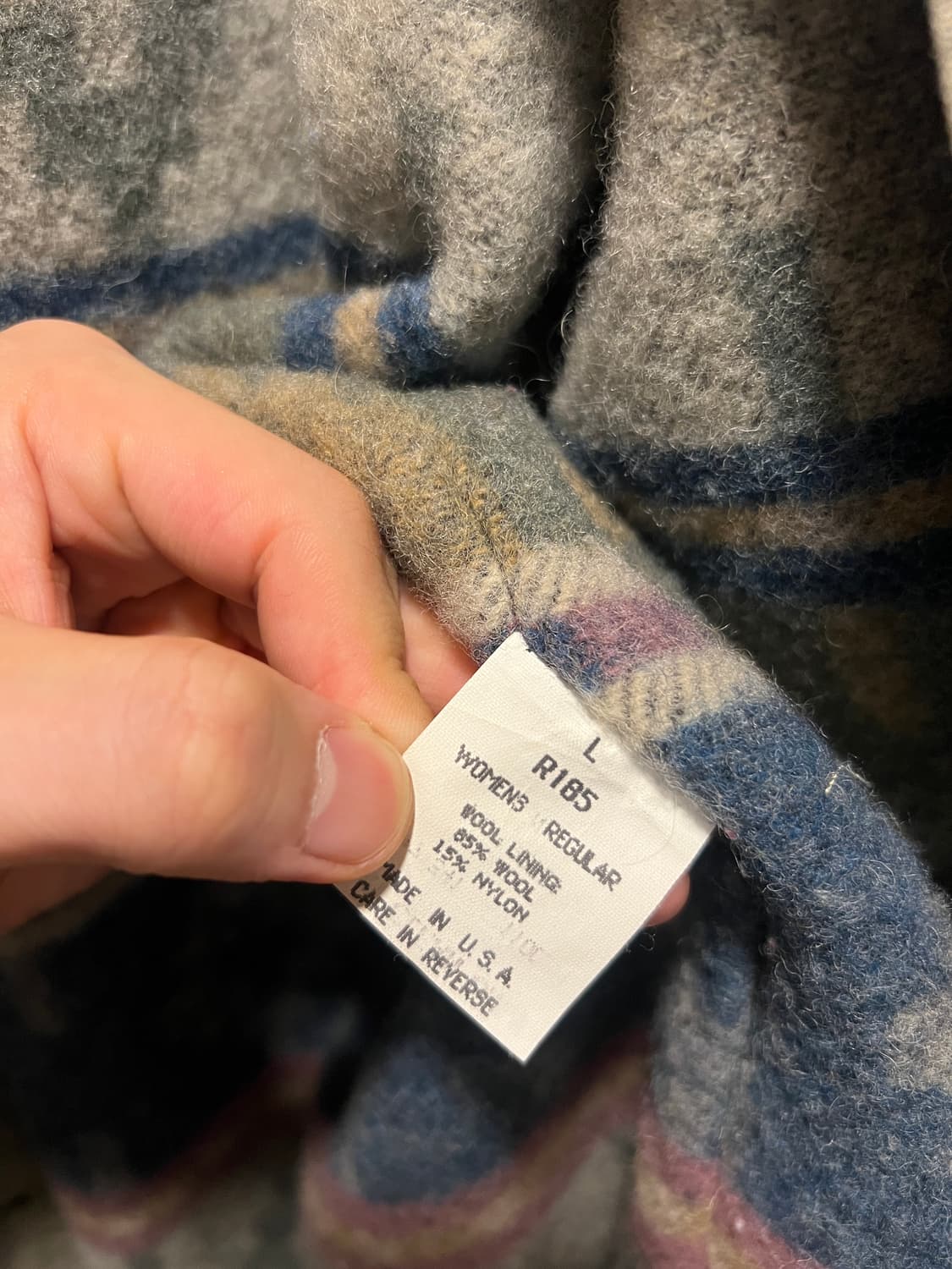 [L]90's 엘엘빈 USA Made 나바호 라이닝 카키 헌팅 코트 상품이미지7