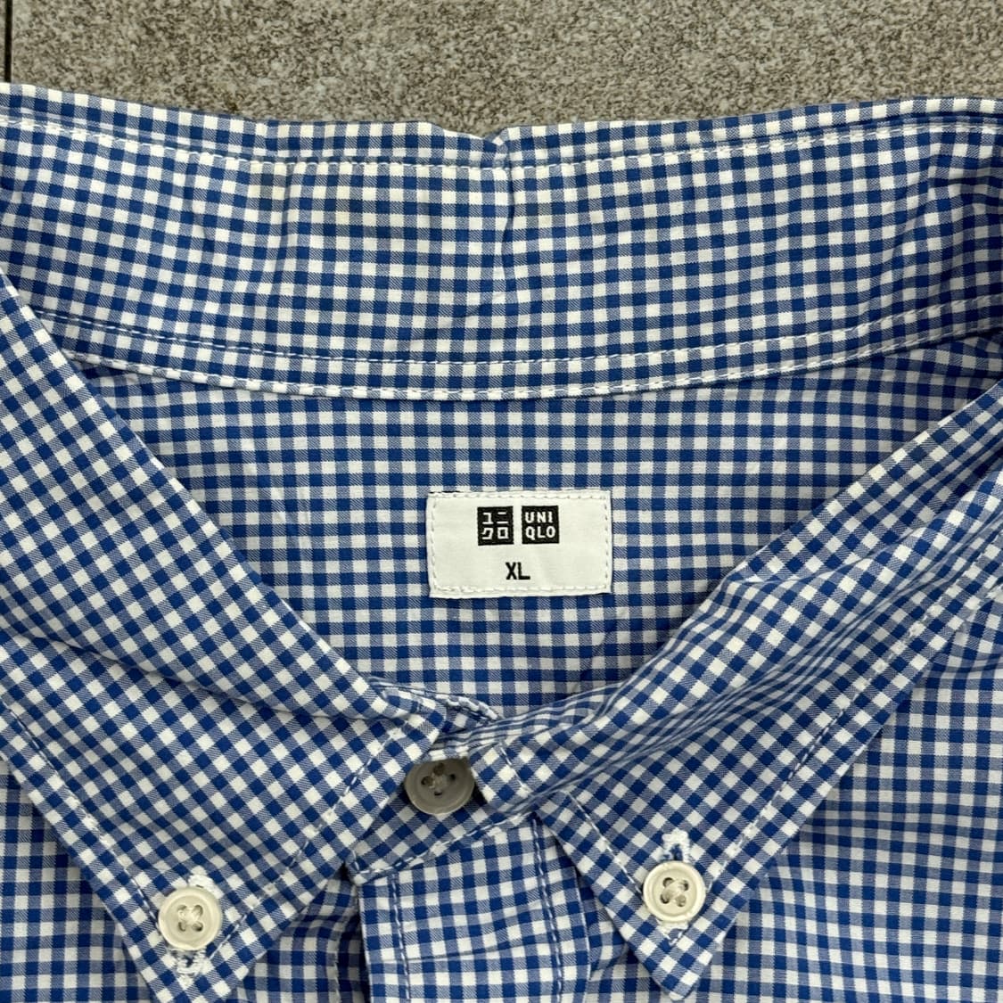 새상품급 유니클로 셔츠 블루체크 상품이미지8
