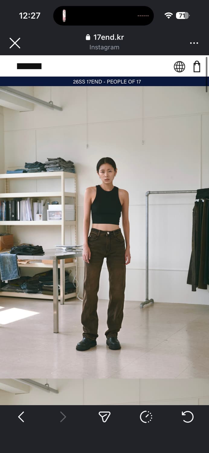 17end 라운드 진 브라운 M 상품이미지3