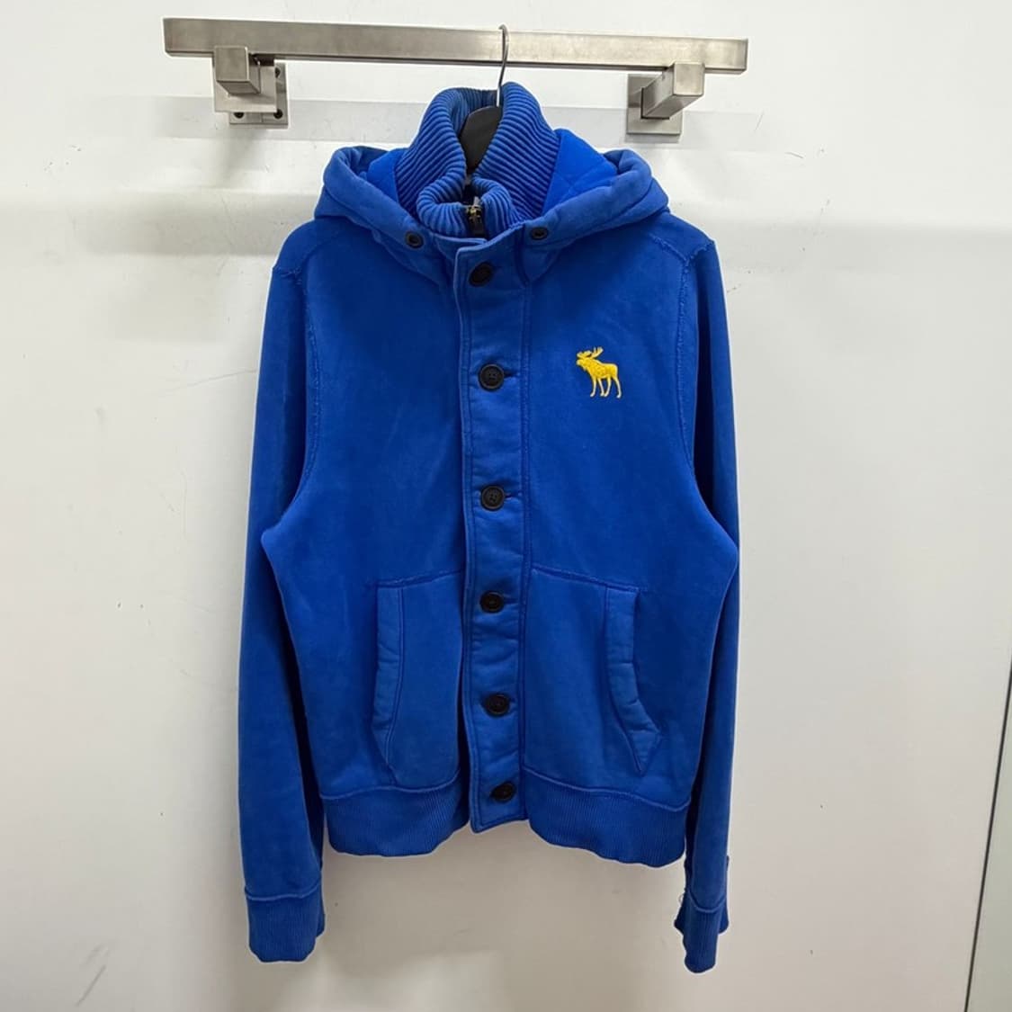 아베크롬비 빅로고 버튼 기모 후드집업 상품이미지2
