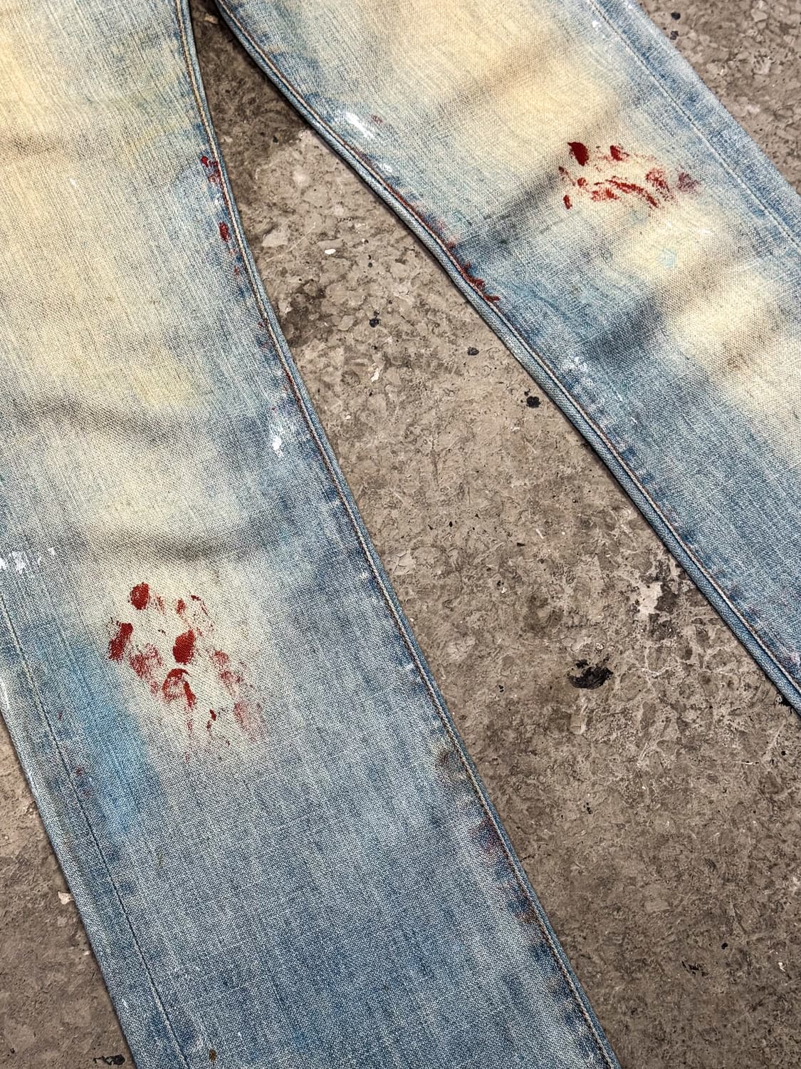 Dior Homme 2010ss Blood Paint Denimpants 상품이미지4