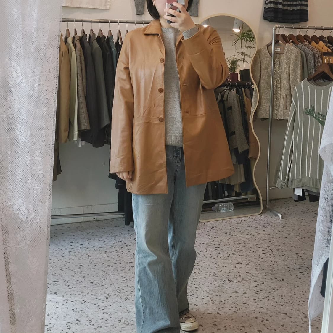 Rigel 캬라멜 양가죽 자켓 상품이미지9