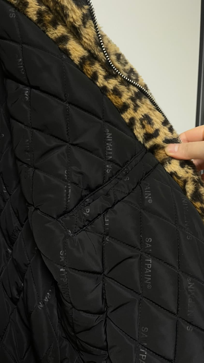 세인트페인 레오파드 호피 퍼 자켓 갸루 상품이미지10