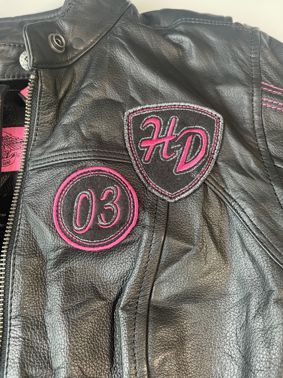 할리데이비슨 여성 가죽자켓 핑크라벨 상품이미지6