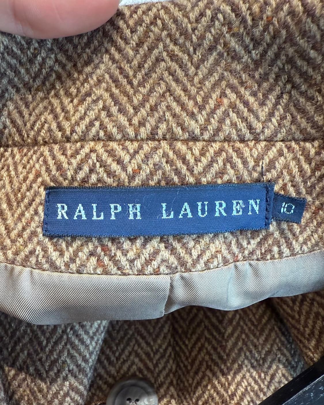 폴로 랄프로렌 브라운 헤링본 울 블렌드 3b 블레이저 자켓  상품이미지8