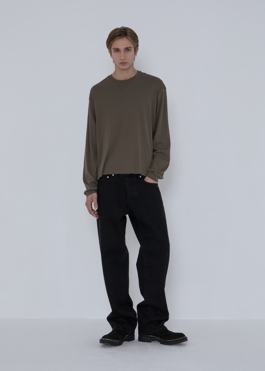 innir 이니어 COTTON RIB CROPPED LONG SLEEVE 상품이미지5
